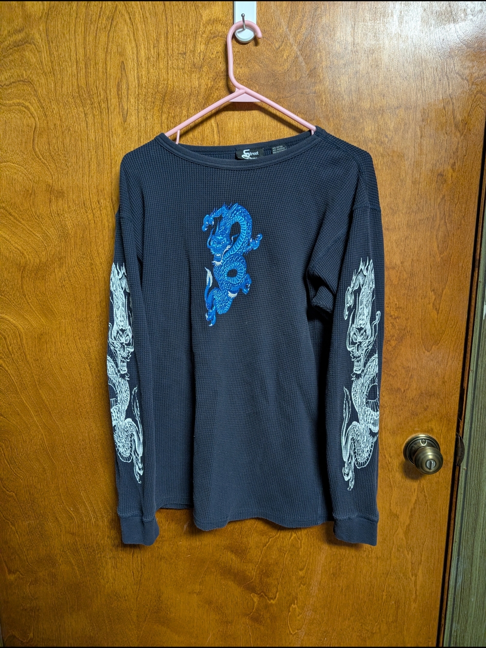 Vintage Street Culture Blue Dragon Shirt